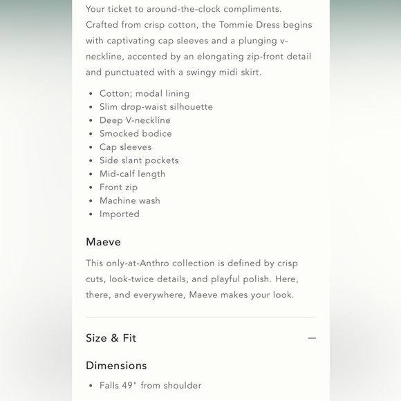 Anthropologie The Tommie Cap-Sleeve Smocked Front-Zip Shirt Dress Size L… - Picture 3 of 11